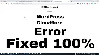 How To Fix 400 Bad Request Error in WordPress Website [upl. by Raymonds]