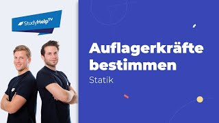 Auflagerkräfte bestimmen Technische Mechanik StudyHelp [upl. by Latnahc522]