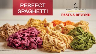 Emeril Lagasse Pasta amp Beyond  How to Make Perfect Spaghetti 1 BATCH Recipe  Cooking with Claire [upl. by Balfore]