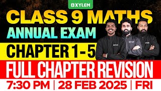 Class 9 Annual Exam  Maths  Chapter 15  Full Chapter Revision  Xylem Class 9 [upl. by Adeirf]