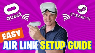 How to play PC VR games wirelessly  OCULUS QUEST 2 AIR LINK SETUP GUIDE [upl. by Dolhenty746]