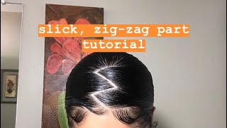 SLICK ZIGZAG PONYTAIL  EDGES [upl. by Eluk]