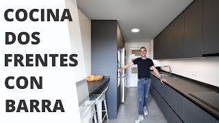 Cocina GRIS antracita  Dos Frentes CJR [upl. by Andi]