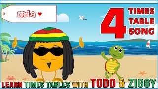 4 Times Table Song Learning is Fun The Todd amp Ziggy Way [upl. by Ruggiero155]