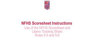 NFHS High School Volleyball ScoresheetScorebook Keeping amp Libero Tracking Tutorial [upl. by Kenlee]