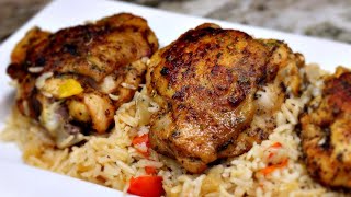 Oven Baked Chicken and Rice One Pan Dinner [upl. by Llertnad]