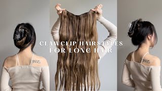 XL Clawclip hairstyles for Long hair [upl. by Sirronal382]