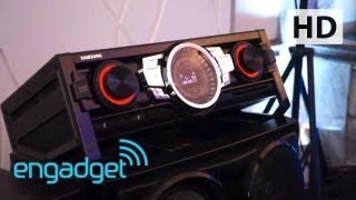 Samsung Giga Sound MXFS9000 Speakers HandsOn  Engadget [upl. by Heller]