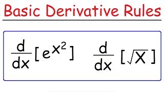 Basic Differentiation Rules For Derivatives [upl. by Elliott]