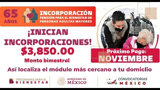 ¡Atención Adultos Mayores Inician Incorporaciones en octubre Pensión Bienestar 2022 [upl. by Cheatham]