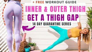 THIGH GAP  Inner amp Outer Thigh Workout no equipment [upl. by Amick]