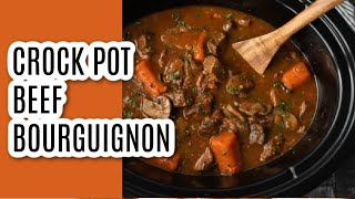 CROCKPOT BEEF BOURGUIGNON RECIPE [upl. by Kass656]