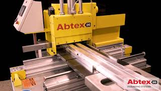 Abtex Single End Abrasive Brush Deburring System for Aluminum Saw Cut Extrusions [upl. by Ekalb912]