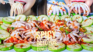 ASMR EATING SPICY OCTOPUS COMLIPATION  EATING SOUNDS  LINHASMR [upl. by Niwdla]