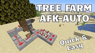 EASY AFK Tree Farm  Simple Minecraft Auto Tree Farm [upl. by Agiaf186]