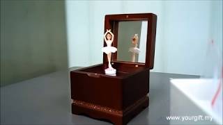 Dancing Ballerina Wooden Music Box CS0342 [upl. by Ayikat]