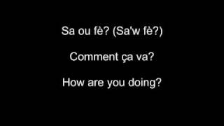 Common phrases in Martiniques Creole  Learn Martiniques Creole  Créole martiniquais [upl. by Nyberg377]