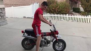 How To Change A Throttle Cable On Honda CT70 [upl. by Ainnos268]