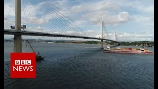 Queensferry Crossing The UKs tallest bridge  BBC News [upl. by Enelia]