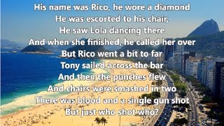 Copacabana  Barry Manilow  Lyrics [upl. by Nosyla]