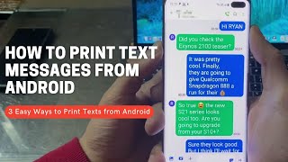 How to Print Text Messages from Android Phone 3 Easy Ways [upl. by Neisa]