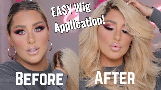 EASY HOW TO APPLY LACE WIGS TUTORIAL CHRISSPY [upl. by Corydon]