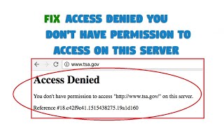 Fix Access Denied You Dont Have Permission To Access On This Server [upl. by Emilie]