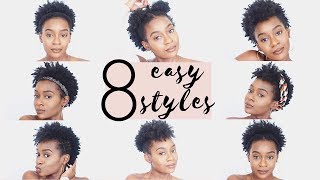 8 Easy Hairstyles For SHORT 4C Natural Hair  4C NATURAL HAIRSTYLES [upl. by Aifas]