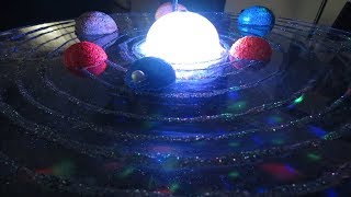 How to make 3D Solar System Project Sistema solar giratorio paso a paso [upl. by Riffle]