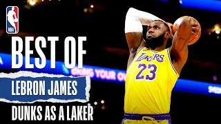 LeBrons BEST Dunks Since Joining The Lake Show [upl. by Lengel]