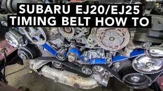 How To Change A Subaru DOHC EJ20 EJ25 Timing Belt [upl. by Zeidman]