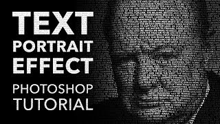 Text Portrait Effect Photoshop Tutorial [upl. by Blader521]