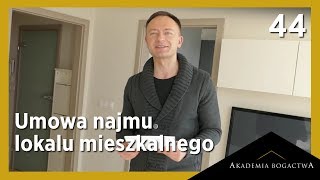 44 Umowa najmu lokalu mieszkalnego [upl. by Ingham]