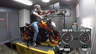 2020 KTM 200 Duke Dyno [upl. by Shalom]