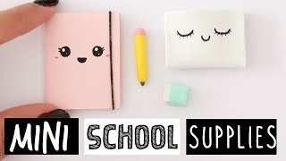 4 DIY REAL MINI SCHOOL SUPPLIES Cute amp Easy [upl. by Annoiek]