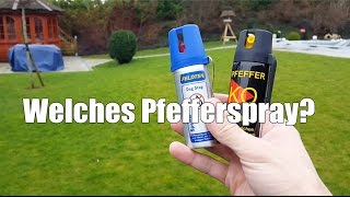 Welches Pfefferspray CS Gas  KO Spray Test [upl. by Bibah]