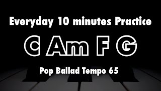 C Am F G C Major Key  Everyday 10 minute Solo Practice Backing Track [upl. by Andree]