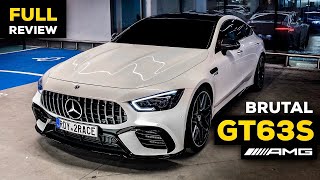 2020 MERCEDES AMG GT 4 Door Coupe NEW GT63 S FULL DRIVE Review BRUTAL TUNNEL Run LAUNCH Control [upl. by Armanda]