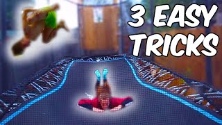 3 Easy Trampoline Tricks ANYONE Can Learn [upl. by Aineles]