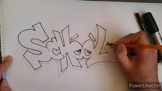 How to Draw Graffiti Lettering [upl. by Annayehc]