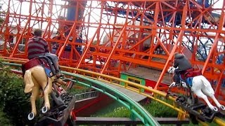 Steeplechase center track onride HD POV Pleasure Beach Blackpool [upl. by Sedda]