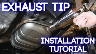 How To Install Exhaust Tips  Aftermarket Muffler Tip Installation Tutorial [upl. by Zonda]