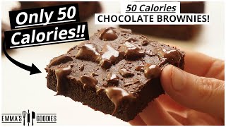 ONLY 50 Calories BROWNIES 50 Calorie Snack so You Look Like a SNACK🔥 Low Calorie Brownie Recipe [upl. by Alliuqa]