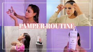 NIGHT TIME PAMPER ROUTINE  RELAXING AND CALMING SELF CARE  SKINCARE BODY CARE HAIR amp MORE [upl. by Desai]