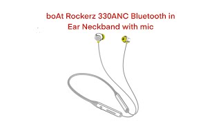 boAt Rockerz 330ANC Bluetooth in Ear Neckband with mic [upl. by Katzen]