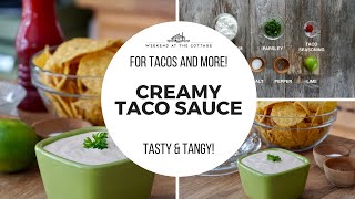 CREAMY TACO SAUCE  Perfect for chips tacos amp chicken fingers [upl. by Hendry757]