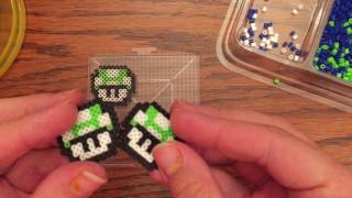 How To Mini Perler Bead Earrings [upl. by Coniah972]