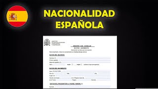 COMO RELLENAR FORMULARIO PARA INSCRIPCIÓN DE LA NACIONALIDAD ESPAÑOLA [upl. by Eneroc162]