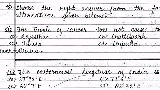 NCERT  Class 9th Geography Chapter 1 IndiaSize And Location🌎 Questions  Answers [upl. by Prochoras]