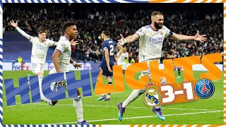 HIGHLIGHTS  Real Madrid 31 PSG  UEFA Champions League [upl. by Ramoj]